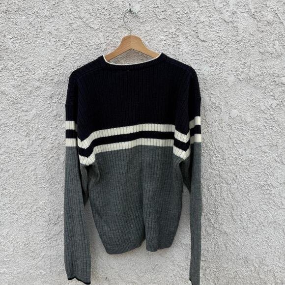 Y2K Vintage Anchor Blue Striped Crewneck - Picture 5 of 5